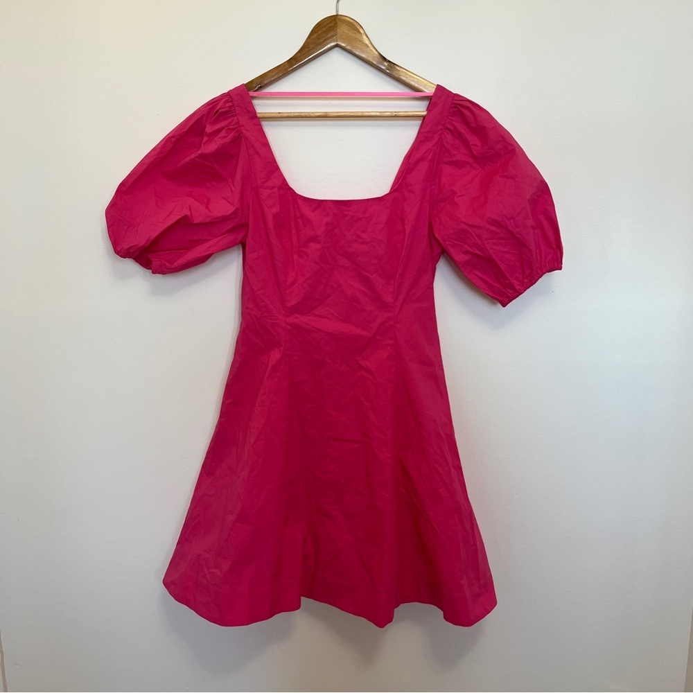 Staud Laelia Poplin Dress in Hot Pink Size 6 NWOT - Picture 2 of 4